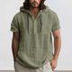thumbnail image 2 of Playeras Interiores Para Hombre, Blusa Informal De Verano Con Estampado De Empalme De Color Para Hombre, Camiseta De Manga Corta Con Cuello Vuelto, 2 of 4