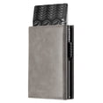thumbnail image 1 of Tarjetero VULKIT de piel gris con bloque RFID tipo cartera VULKIT, 1 of 7