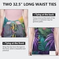 thumbnail image 6 of Colorful Tropical Leaf Pattern Apron-Garden Aprons for Women with Pockets-Cotton Linen Waterproof Kitchen Cooking Gardening Aprons Adjustable for Kitchen,Cooking,BBQ and Salon 33x27 Inch, 6 of 7