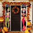 thumbnail image 4 of Letrero de porche de fiesta del Día de los muertos mexicano, cortina de puerta colgante de Halloween, cartel de porche colgante, letreros de bienvenida para el hogar, decoración de fiesta, 4 of 4