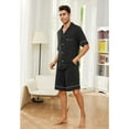 thumbnail image 2 of U2SKIIN Mens Pajama Set, Short Sleeved Pajamas Set for Men Lounge Sleepwear with Pockets (Dark Grey, XL), 2 of 4
