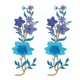 thumbnail image 2 of Parche bordado, parche de flores, 2 flores, pegatinas de tela bordadas para bricolaje, decoración de ropa, multifuncional, 2 of 14