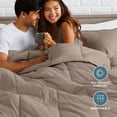 thumbnail image 5 of Bare Home Down Alternative Comforter Set - 3-Pieces - All Seasons - Queen, Taupe, 5 of 10