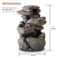 thumbnail image 4 of Alpine Corporation 11" Tall Indoor 3-Tier Tabletop Stone Water Fountain with LED Lights, 4 of 12