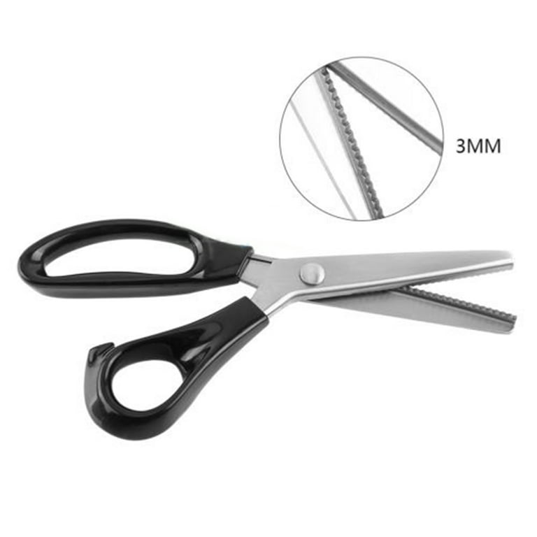  Pinking Shears Scissors for Fabric, 2-Piece Bundle of Zig Zag  Scissors & Scalloped Pinking Shears