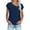 Navy#9527, variant on BOOMNY Women's Short Sleeve Cotton Linen T-Shirts Solid Color Slim Summer Tees for Women