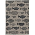 thumbnail image 1 of Linon Home Décor Allegra Bouey Area Rug or Runner Collection, Gray and Blue, 5' x 7'6", 1 of 5