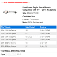 thumbnail image 2 of Front Lower Engine Shock Mount - Compatible with 2011 - 2015 Kia Optima 2012 2013 2014, 2 of 2