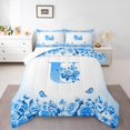 thumbnail image 1 of Erosebridal Monogrammed Bedding Twin Comforter Set,Personalized Initial Down Comforter,Letter Decoration,Reversible,Lightweight,2-Piece, 1 of 8