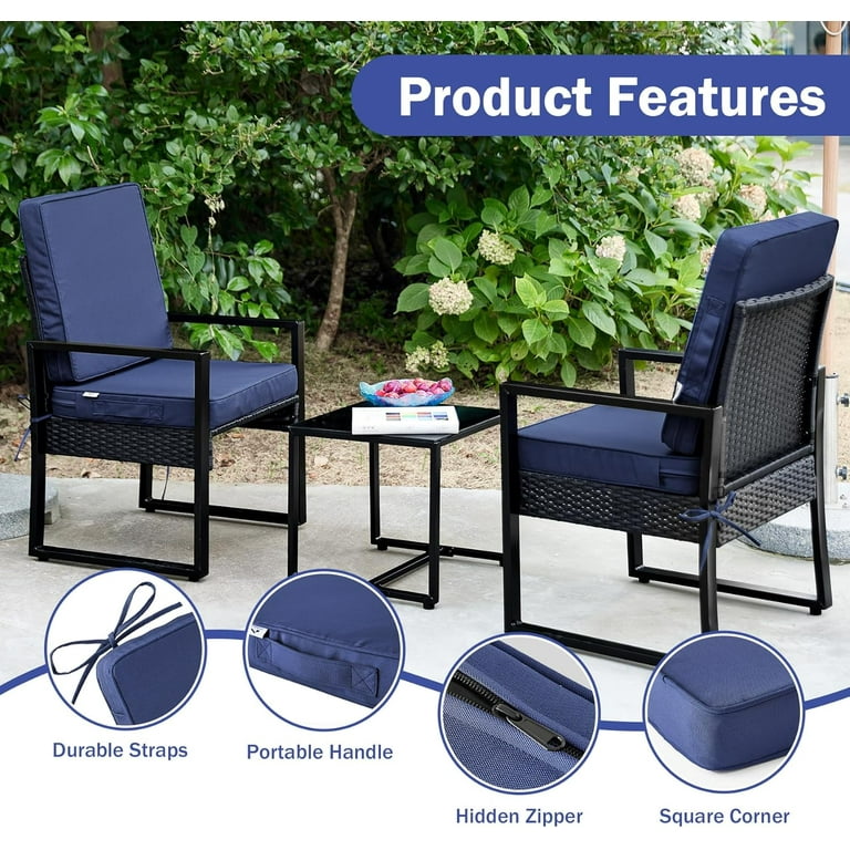 Outdoor Seat Cushion Set 19 x 19 x Inch, Outdoor Cushions for
