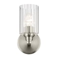 thumbnail image 3 of 55224NIFLU Kichler Lighting Gioe - 1 Light Wall Sconce-9.5 Inch Tall and 5 Inch Wide-Brushed Nickel Finish-Clear Fluted Glass Color, 3 of 5