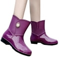 thumbnail image 2 of Dsscvnef Bottes de Pluie pour Femmes Confortables Légères pour la Marche en Plein Air Jardinage Randonnée Non-Chaussures d'Hiver, 2 of 3