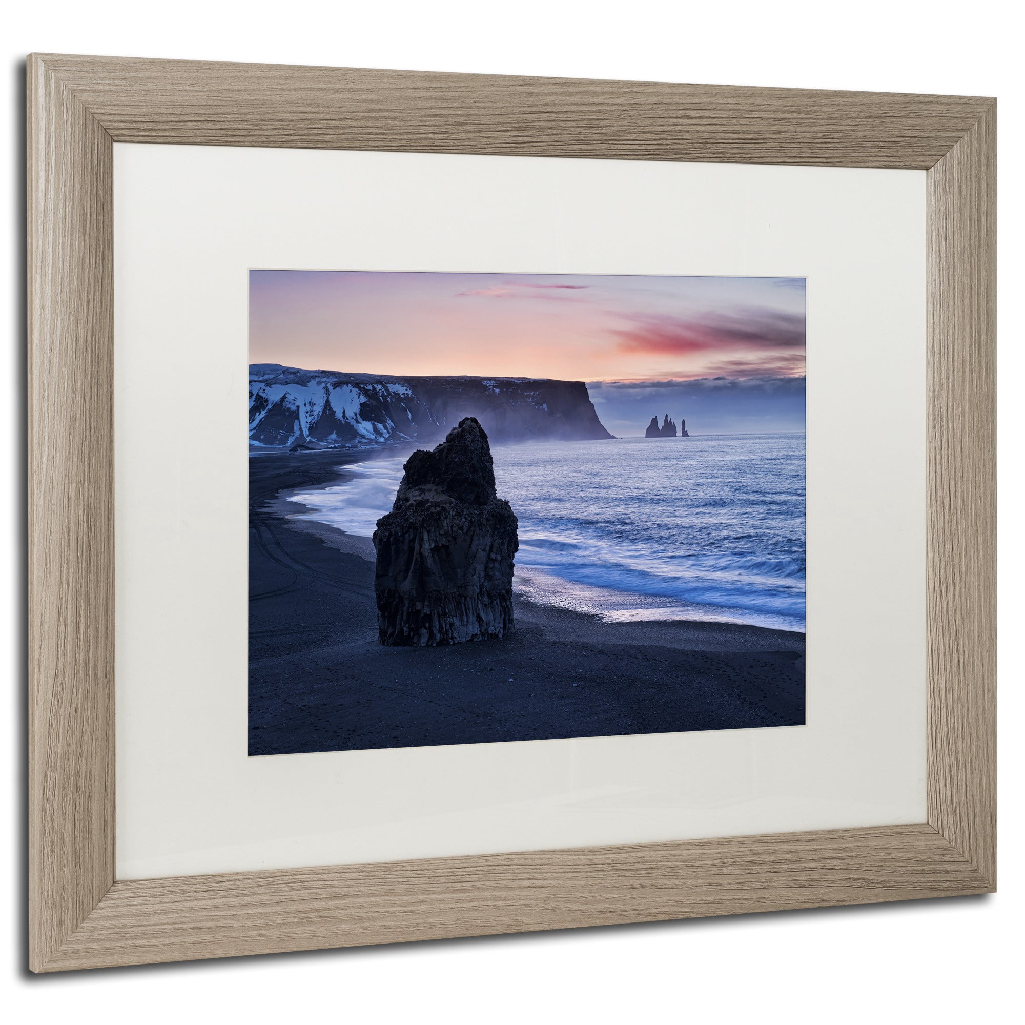 Trademark Fine Art 'Egypt Map' Canvas Art by Nick Bantock, White Matte, Black Frame