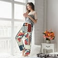 thumbnail image 6 of Picia Patchwork In Country Style Womens Soft Woven Cotton Elastic Waistband Sleep Pajama Pant Lounge Sleep Pant With Pockets And Drawstring-Small, 6 of 9