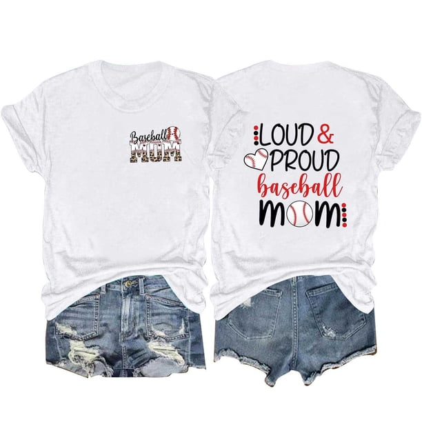 Camisetas de Manga Corta para las Mujeres Carta Impresa Doble Cara Suelta Tee, Casual Vintage Verano Top Mujeres