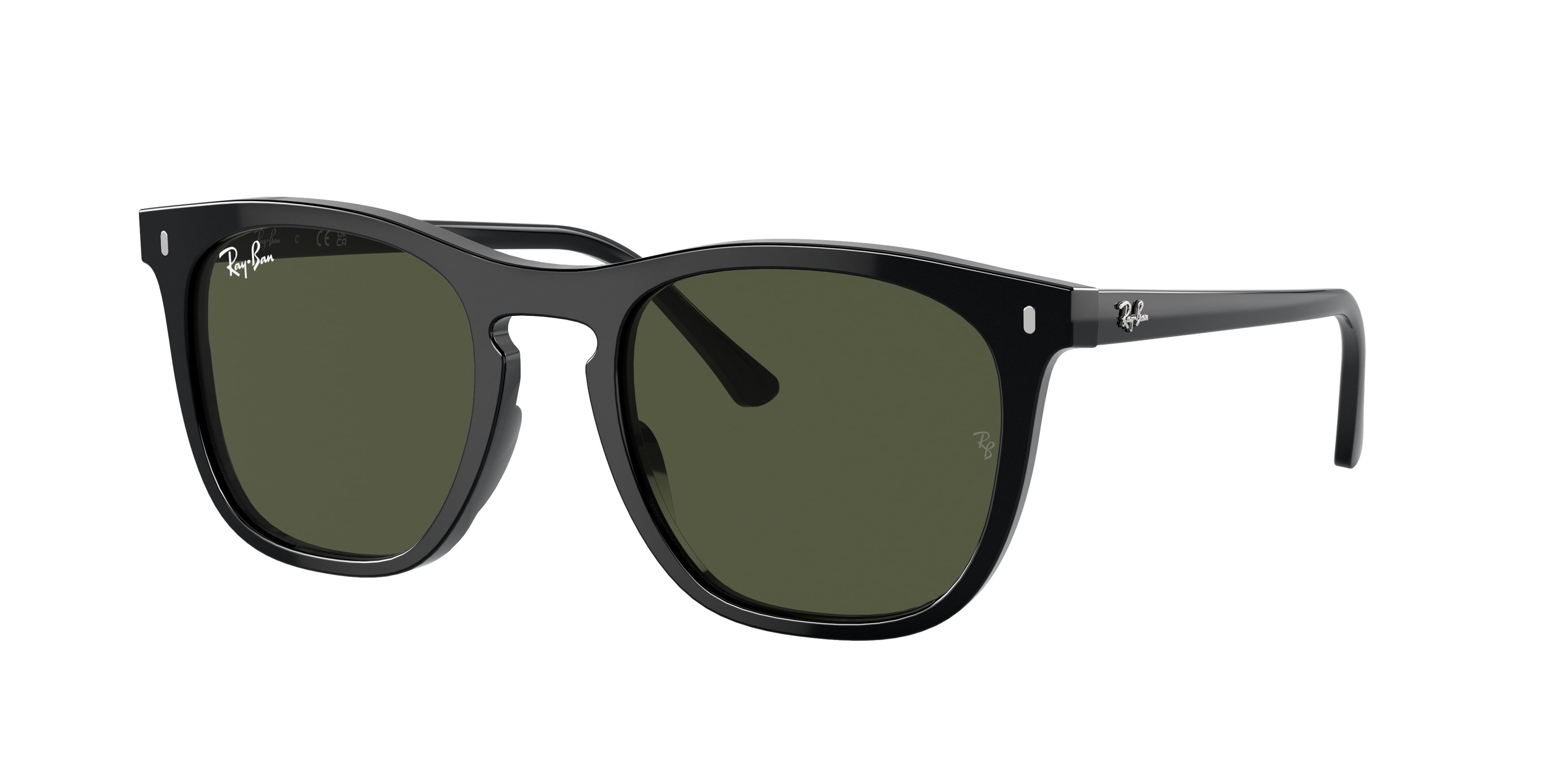 Ray-Ban Black Rubber Sunglasses, Non-Polarized UV Protection, 58MM