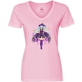 thumbnail image 3 of Inktastic Beautiful Purple Anime Witch Women's V-Neck T-Shirt, 3 of 5