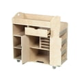 thumbnail image 3 of Guidecraft Guidecraft Art Activity Cart - Rolling Wooden Storage Cabinet and Shelves with Caster Wheels; Arts and Crafts Supply; Classroom Furniture, 3 of 6