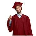thumbnail image 3 of UJNDER Adult Unisex Graduation Gown Set College and High School Robe with Cap and Tassel for Women Wine 45, 3 of 9
