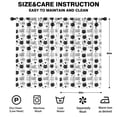 thumbnail image 2 of Blackout Kids Curtains,Black and White Cat and Heart Children's Insulated Curtains Set Of 2,Bedroom Essentials,Toddler Room Decor 52"x84", 2 of 5