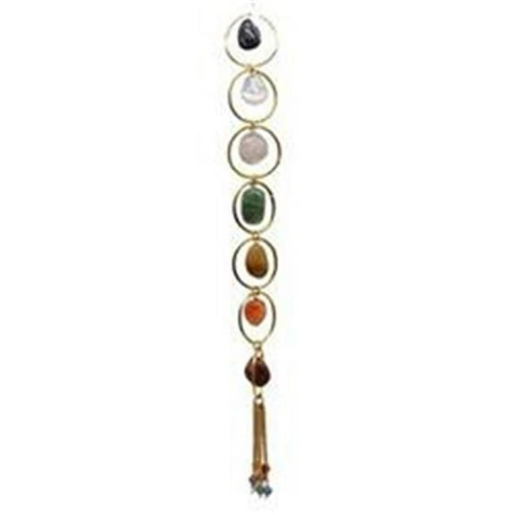 AzureGreen FWH9 15 in. Gemstone 7 Chakra Wall Hanging