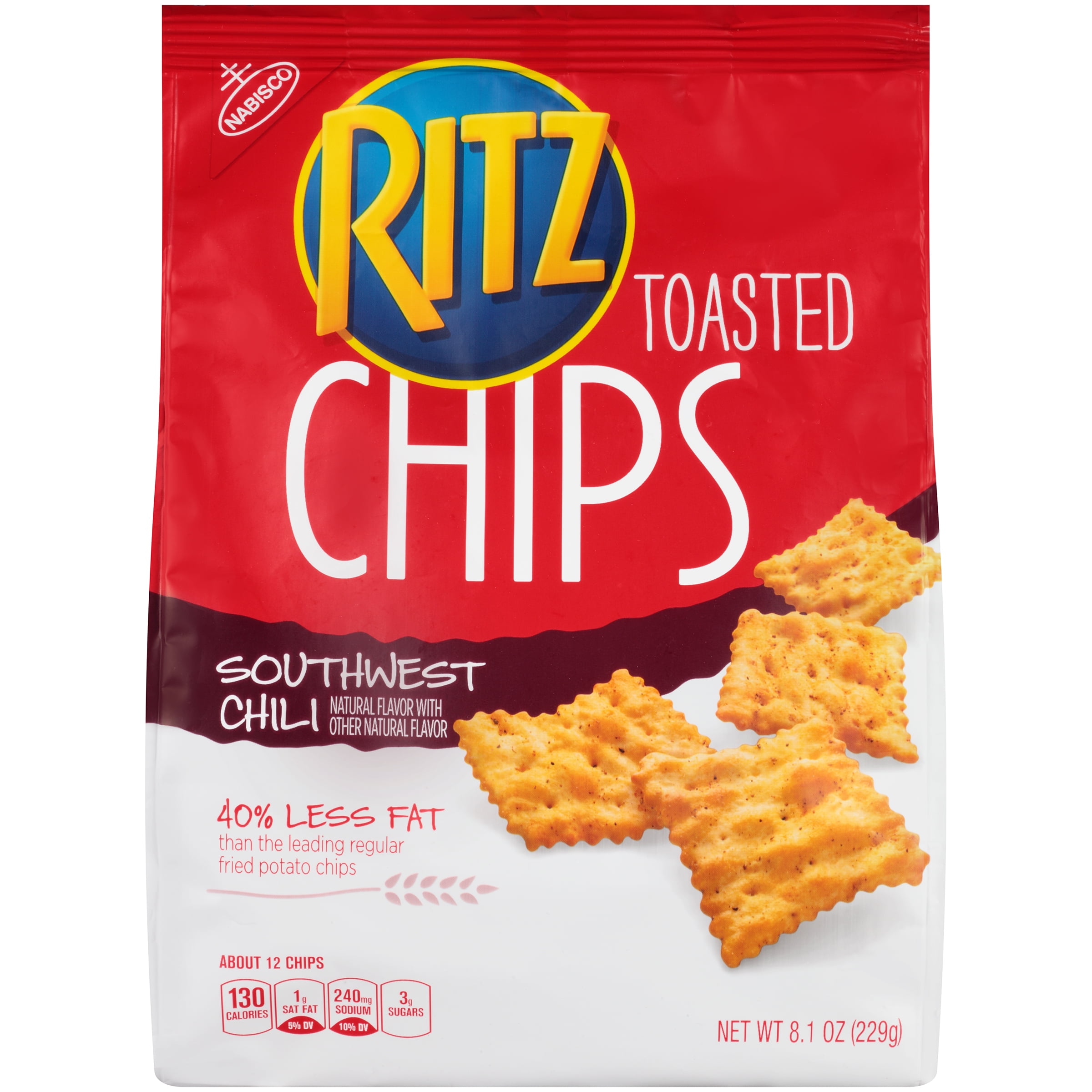 Nabisco Ritz Toasted Southwest Chili Chips, 8.1 Oz.