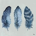thumbnail image 2 of Pinto, Patricia 15x15 White Modern Wood Framed Museum Art Print Titled - Indigo Feathers I, 2 of 4