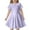 Light Purple, variant on Glisme Girls Dresses Children'S Fashion Polka Dot Print Slim Short Sleeved Dress Blue Sundress Size 8-9 Years