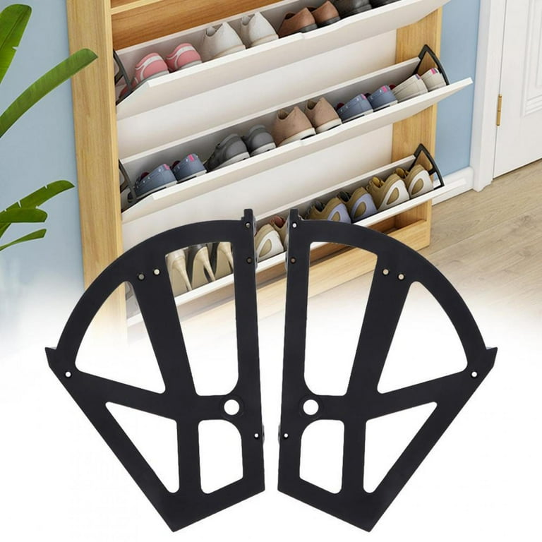 Shoe rack hinges clearance