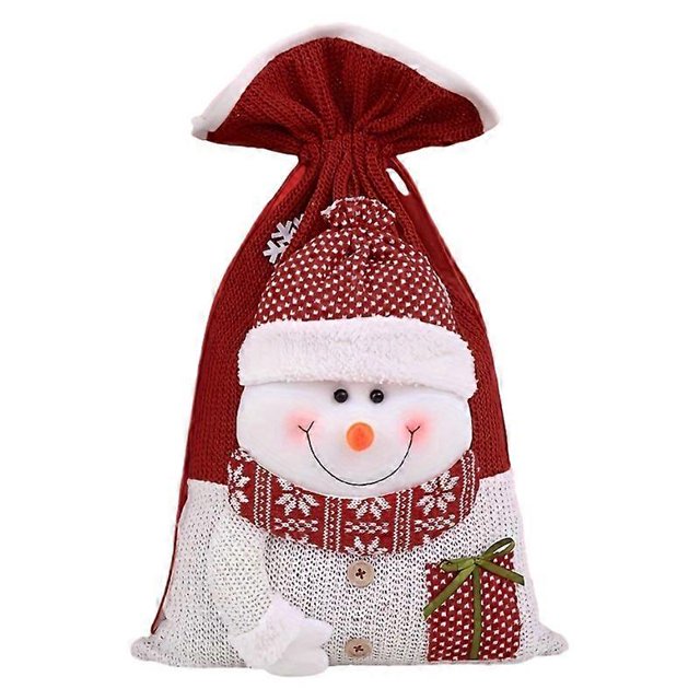Christmas decorations knitted bag Christmas Eve gift bag childrens creative gift bag