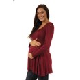 thumbnail image 2 of 24/7 Maternity Plus Women's Long-sleeve Scoop Neck Tunic Top, 2 of 4