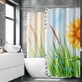 thumbnail image 2 of Gelasgo Sunflower Garden Shower Curtain Polyester Fabric Waterproof Bathroom Curtains 72x72 Inch Yellow Floral Spring Decor, 2 of 5