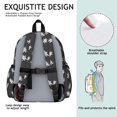 thumbnail image 5 of Astronaut Cat Black Pattern Cute School Backpack with Padded Back and Adjustable Shoulder Straps 13.4"x11"x4.7", 5 of 5