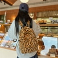 thumbnail image 3 of Autumn Winter Backpack Student School Bag Leopard Print Travel Backpack, 3 of 20