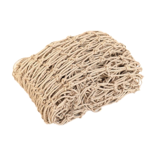 koolsoo Hemp Rope Net Anti Fall Jute Twine Trellis for Garden Climb Plant Playground 15 cm Mesh