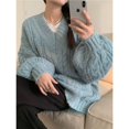 thumbnail image 4 of Women's Autumn and Winter Fashion Loose Outer Wear Lazy Style Niche Warm Knit Sweater Top, 4 of 5
