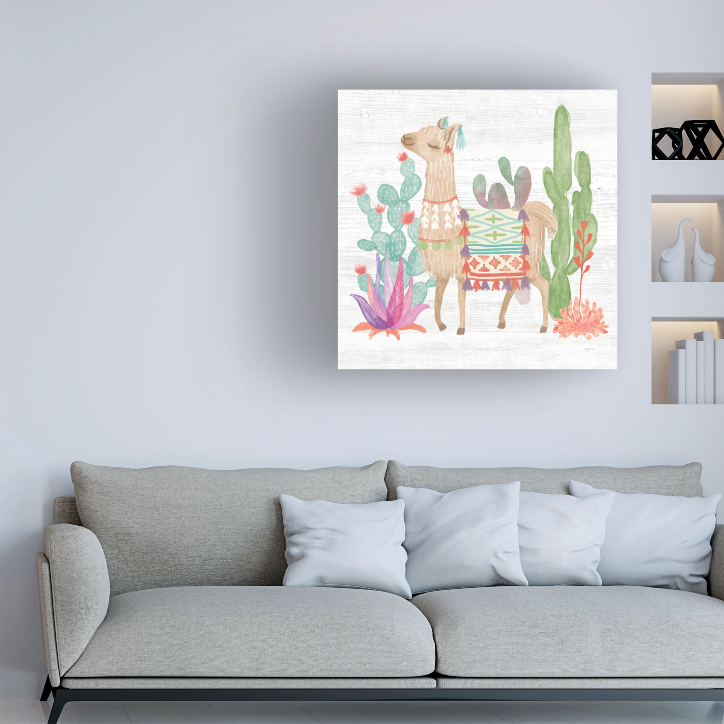 Mary Urban 'Lovely Llamas IV' Canvas Art