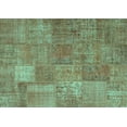 thumbnail image 1 of Ahgly Company Machine Washable Indoor Rectangle Patchwork Turquoise Blue Transitional Area Rugs, 5' x 8', 1 of 4