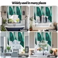 thumbnail image 6 of Abstract Stitching Swag Curtain Valance for Windows, Green White Gradient Blend Window Treatments Short Swag Topper for Kitchen Windows Bathroom Bedroom, 36"x36", 6 of 8