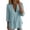 *Blue, variant on ClodeEU Women's Linen Blend V Neck 3/4 Sleeve Tunic Blouse,Casual Loose Henley Shirt Top Black,Women's Plus L