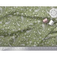 thumbnail image 3 of Soimoi Polyester Crepe Fabric Leaves,Floral & Paisley Block Print Fabric by Yard 42 Inch Wide, 3 of 3