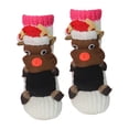 thumbnail image 4 of Calcetines de animales, calcetines de vestir, antideslizantes, regalos de Navidad, calcetines divertidos para el dormitorio. Elfo blanco, 4 of 9