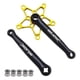thumbnail image 2 of s de de bicicleta ligeros BCD de 130 mm, piezas de reparación de juego de individuales / dobles de aleación de aluminio un Pernos de oro Baoblaze Brazo de manivela de bicicleta, 2 of 7