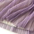 thumbnail image 3 of SWSMCLT Women's Tulle Skirt Pleated Skirt Tutu Chiffon Layered High Waisted Calf Length Casual Stretch Purple Small-Large, 3 of 4