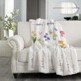 thumbnail image 2 of Family Flower Name Blanket, Personalized Gift for Mom Grandma Dad, Birth Month Garden Fleece Blanket, Family for Daughter Kids 40" x 50", 2 of 6
