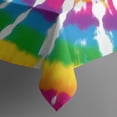thumbnail image 4 of Rainbow Tie Dye Mandala Pattern Rectangle Tablecloth 60"x120",Waterproof Polyester Rectangle Table Cloth, Wipeable Spillproof Polyester Tablecloth for Dining, Camping, Indoor and Outdoor, 4 of 6
