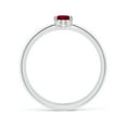 thumbnail image 2 of ANGARA Natural Classic Solitaire Oval Ruby Promise Ring in 925 Sterling Silver for Women (Size-6x4mm) | July Birthstone, Birthday, Anniversary, Jewelry Gift for Women | Natural Ruby Ring, 2 of 11