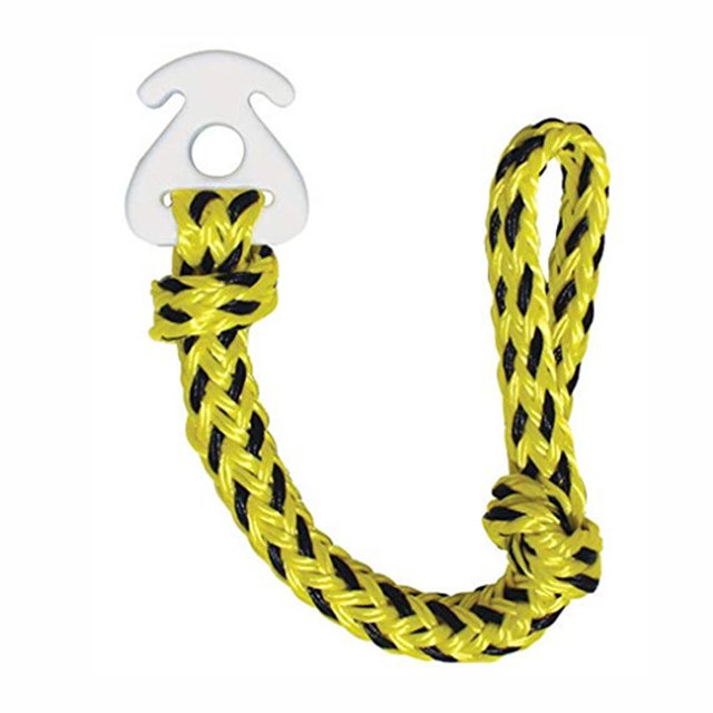 Graflsoa Durable Polyethylene Tow Rope Connector for Water Sports, 55cm, High Tensile Strength, Yellow/Black Design, Fits Up to 6000lb Ropes