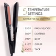 thumbnail image 6 of ELLA BELLA® Titanium Flat Iron Hair Straightener (with Infrared) • Professional Straightening Iron • Digital Display to Accurately Control Temperature • As Featured in Good Housekeeping (Black), 6 of 9