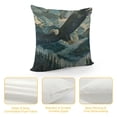 thumbnail image 4 of Orinice Eagle Mountain Forest Graphic Decorative Cushion Throw Pillow Cover Short Plush for Home Couch Living Room Bed Sofa Car Bedroom 1PC 12x12in, 4 of 5